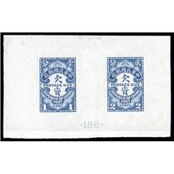 China, Postage Dues, 1915, First Peking Print, 1c and 2c composite die proof