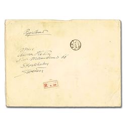 China, 1933 (Apr. 22), excellent registered Sven Hedin large envelope, sent Peiping to Stockholm
