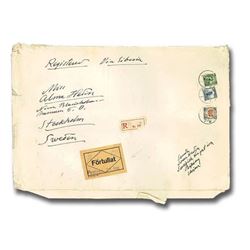 China, ca. 1932-33, excellent group of 6 registered Sven Hedin large covers, used Peiping to Stockho