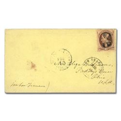 U.S. Offices in China, 1877 (Feb. 11), cover from Kiukiang to Paddy's Run, Ohio