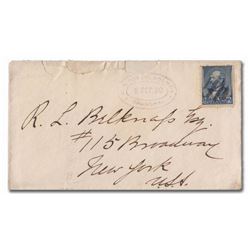 U.S. Offices in China, 1890 (Aug. 25), combination Small Dragon cover, sent Peking to New York