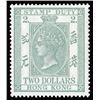 Image 1 : Hong Kong, Postal-Fiscal, 1874, $2 olive green, perf 15 1/2x15
