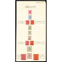 Hong Kong, 1890 (dated Apr. 15), magnificent and unique De La Rue Archives appendix sheet