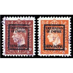 Hong Kong, 1943, "Liquidation of Empire" German War-time propaganda issue, 1/2d to 3d complete