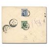 Image 2 : British Offices in China, 1922 (Oct. 31), pretty four-color franking on cover sent from Tientsin to