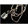Image 1 : Tiffany Style Pendant with Blue Topaz & Sapphire