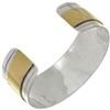 Image 3 : Inlaid Gold Silver Turquoise Unisex Cuff