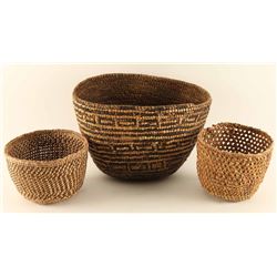 Lot of 3 Baskets