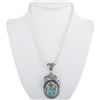 Image 2 : Navajo Turquoise Sterling Ladies Pendant