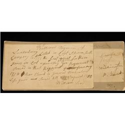 Soldier's Document from 1777
