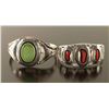 Image 1 : Lot of 2 Sterling Silver & Stone Cuffs