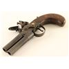 Image 3 : English Proofed Over/Under Flintlock Pistol