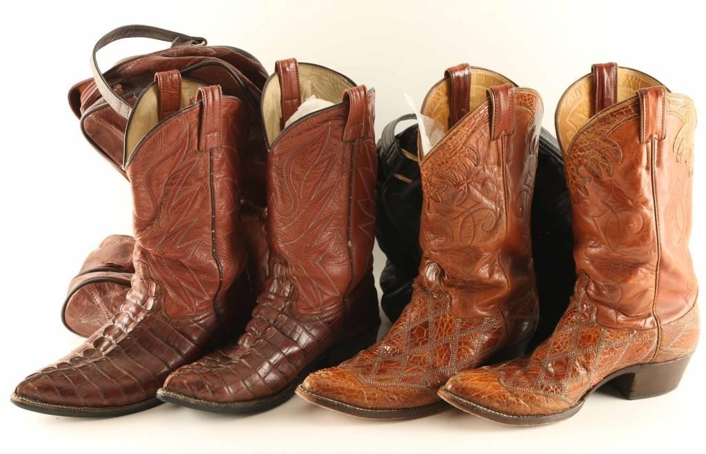 Lot of 2 Pairs Cowboy Boots