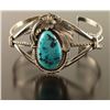 Image 1 : Sterling Silver & Turquoise Cuff Bracelet
