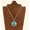 Image 1 : Sterling Silver & Turquoise Inlaid Necklace
