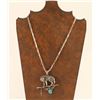 Image 1 : Sterling Silver & Turquoise Wolf Pendant
