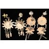 Image 2 : Lot of 2 Pairs Inlaid Zuni Sunface Earrings