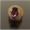 Image 1 : Amethyst & Diamond Ring