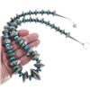 Image 2 : Silver Coin Turquoise Bead Navajo Necklace