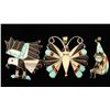 Image 1 : Lot of 3 Sterling Zuni Inlaid Pendants