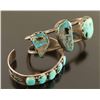 Image 2 : Lot of 2 Navajo Turquoise Cuffs