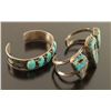 Image 3 : Lot of 2 Navajo Turquoise Cuffs