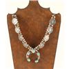 Image 1 : Navajo Sterling Silver & Turquoise Coin Squash