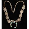 Image 2 : Navajo Sterling Silver & Turquoise Coin Squash
