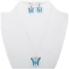 Image 2 : Ladies Turquoise Silver Butterfly Pendant