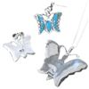 Image 3 : Ladies Turquoise Silver Butterfly Pendant