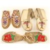 Image 1 : Lot of 3 Pairs of Beaded Moccasins