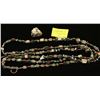 Image 2 : Three Strand Beaded Pyrite, Turquoise & Coral