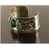 Image 2 : Sterling Silver & Turquoise Rolling Good Luck Cuff