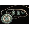 Image 2 : Zuni Turquoise & Sterling Set