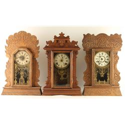 Lot of 3 Antique Clocks