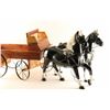 Image 2 : Wooden Wagon with Horses