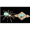 Image 1 : Lot of 2 Sterling Silver & Turquoise Pins