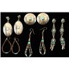 Image 1 : Lot of 5 Pairs Sterling & Turquoise Earrings