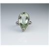 Image 1 : Amazing Green Amethyst and Diamond Ring