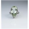 Image 2 : Amazing Green Amethyst and Diamond Ring