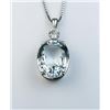 Image 3 : Radiant Aquamarine and Diamond Pendant