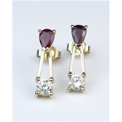 Fine Ruby and Diamond Earrings