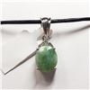 Image 2 : Silver Emerald Diamond Pendant, Suggested Retail Value $100