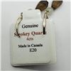 Image 2 : Silver Smokey Quartz(4ct) Earrings, Made in Canada, Suggested Retail Value $40