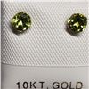 Image 1 : 10K Yellow Gold Peridot(0.5ct) Earrings, Made in Canada, Suggested Retail Value $120