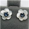 Image 1 : 10K Yellow Gold Sapphire(0.46ct) Earrings, Made in Canada, Suggested Retail Value $120