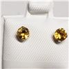 Image 1 : 10K Yellow Gold Citrine(0.6ct) Earrings, Made in Canada, Suggested Retail Value $120