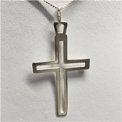 Silver Cross Necklace, Suggested Retail Value $80