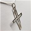Image 2 : Silver Cross Necklace, Suggested Retail Value $80