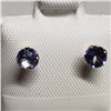 Image 1 : 10K Yellow Gold Tanzanite(0.56ct) Freshwater Pearl Earrings, Made in Canada, Suggested Retail Value 